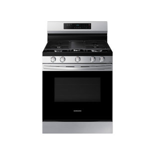 SAMSUNG 6.0 cu. ft. Smart Freestanding Gas Range with 18K BTU Dual Power Burner & Self Clean
