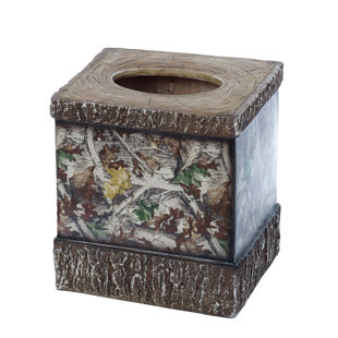 PASEO ROAD BY HIEND ACCENTS Camo Porcelain China Tissue Box Cover