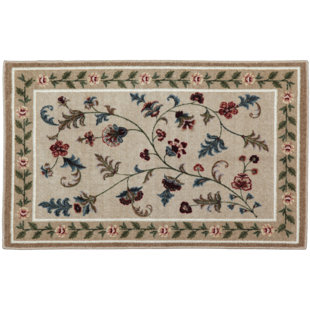 BRUMLOW MILLS Farrah Floral Toffee Area Rug