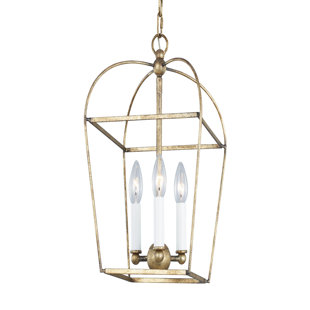 ONE ALLIUM WAY® Christinia 3 - Light Dimmable Lantern Geometric Chandelier