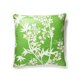 THE HOUSE OF SCALAMANDRE Jardin Floral Cotton Reversible Throw Pillow