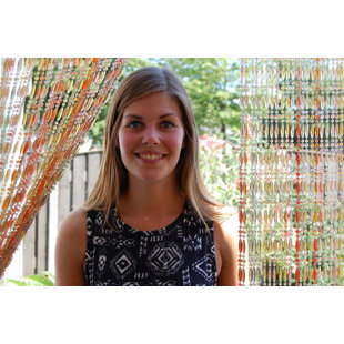 JARDIN DECO Nylon Sheer Track Insert Door Curtain Panel