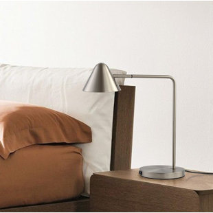 NOVA OF CALIFORNIA Cove 19" Table Lamp - Satin Nickel, LED Module, On/Off Switch