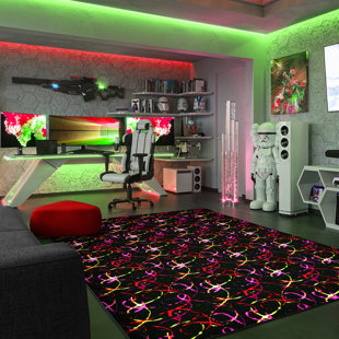 JOY CARPETS Space Explorer Fluorescent Area Rug