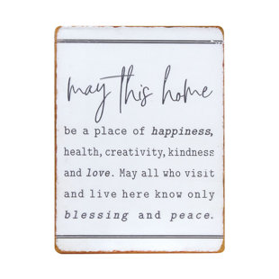 COL HOUSE DESIGNS May This Home Be Metal Sign