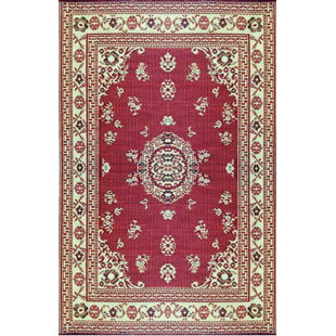 MAD MATS Oriental Floral Red Rug