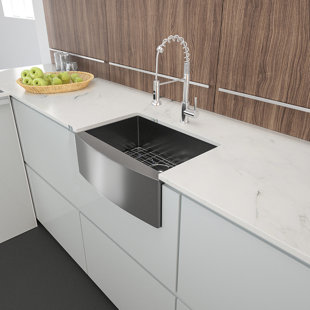 COMMODLAND 24'' L Single Bowl Stainless Steel Kitchen Sink