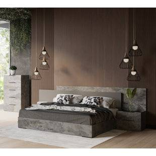VIG FURNITURE Vegan Leather Platform Bed