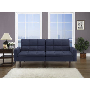 SEALY SOFA CONVERTIBLES Kennedy Twin 77.56'' Upholstered Biscuit Back Convertible Sofa