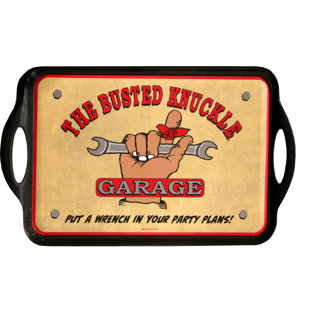 MotorHead Products Busted Knuckle Garage Melamine Tray