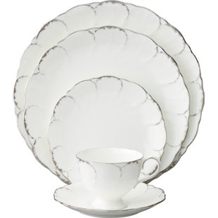 NARUMI Simply Platinum 5 Piece Place Setting, Service for 1