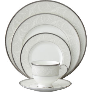 NARUMI Nocturne Platinum 5 Piece Place Setting, Service for 1