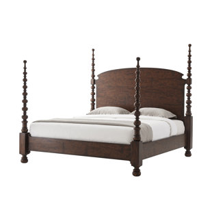 THEODORE ALEXANDER Althorp - Victory Oak King Solid Wood Four Poster Bed