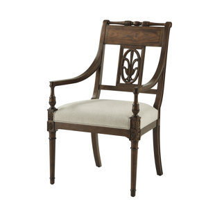 THEODORE ALEXANDER Tavel Queen Anne Back Arm Chair (Set of 2)