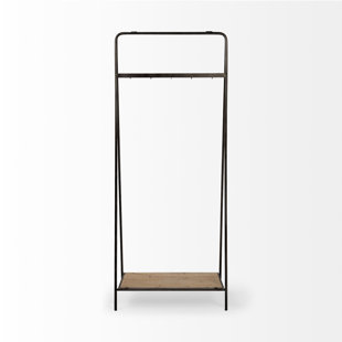 HOMEROOTS 18.11'' Manufactured Wood Adjustable Clothes Rack