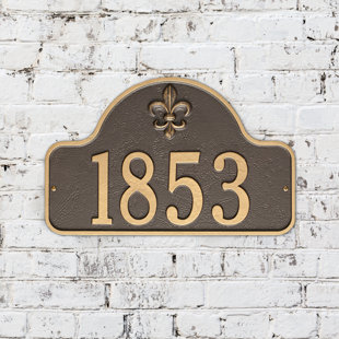 OLD CENTURY FORGE Fleur de Lis Address Plaque