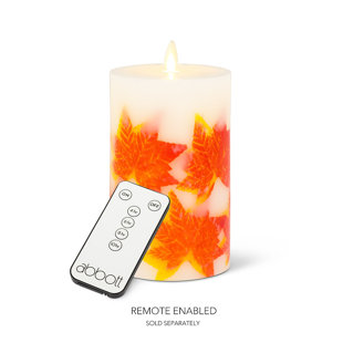 MDR TRADING INC. Reallite Leaf Unscented Flameless Candle