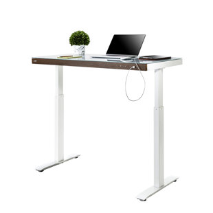 Seville Classics AIRLIFT® 48" W Electric Adjustable Height Tempered Glass Desk