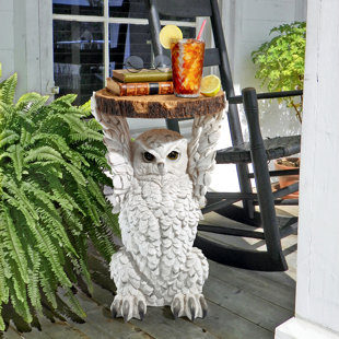 DESIGN TOSCANO Round Resin Outdoor Side Table