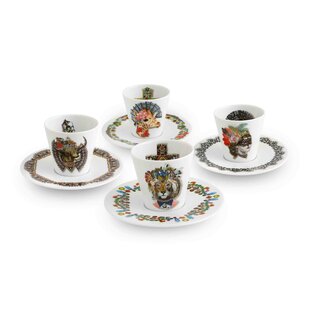 VISTA ALEGRE Love Who You Want 8 Piece Coffee Mug and Saucer Set