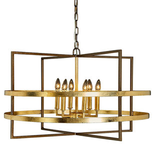 ELLAHOME New York 6 - Light Lantern Geometric Chandelier