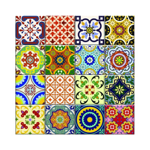 BUNGALOW ROSE Journeii 4" X 4" Vinyl Peel & Stick Mosaic Tile