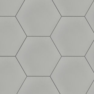 MEROLA TILE Textile Hex 9" x 10" Porcelain Wall & Floor Tile