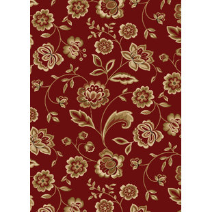 MAYBERRY RUG City Floral Claret Area Rug