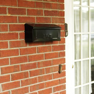 ARCHITECTURAL MAILBOXES Townhouse Small, Horizontal, Steel, Wall Mount Mailbox, Black