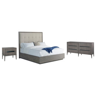 BROWNSTONE FURNITURE Palmer Modern & Contemporary Upholstered Standard 3 Piece Bedroom Set