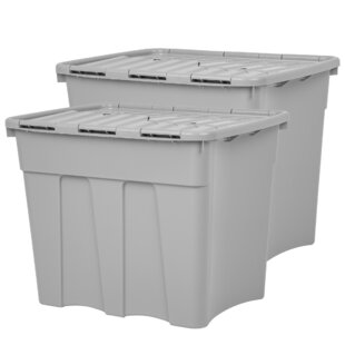 Wham Croc Box Storage Soloutions 80L Pack of 3 Upcycled Grey (Set of 2)