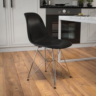 WROUGHT STUDIO™ Daker Plastic Chair with Chrome Base