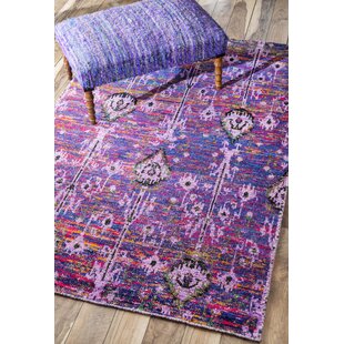 NULOOM Melonie Hand-Knotted Purple Area Rug