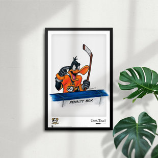 S. PRESTON ART + DESIGNS Daffy Duck New Jersey Devils Art Poster By S. Preston