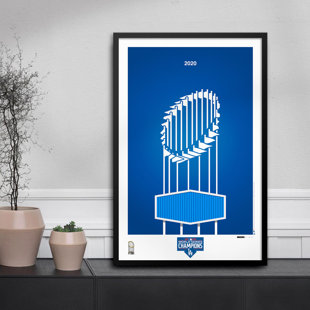 S. PRESTON ART + DESIGNS Minimalist 2020 World Series Trophy On Paper Print