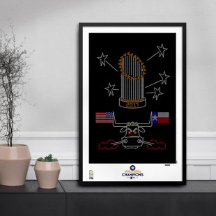 S. PRESTON ART + DESIGNS Minimalist 2017 MLB World Series Trophy By S. Preston Houston Astros