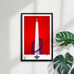 S. PRESTON ART + DESIGNS Minimalist 2019 MLB World Series Trophy By S. Preston Washington Nationals