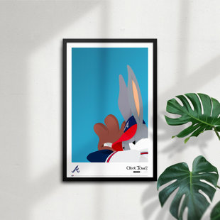 S. PRESTON ART + DESIGNS Looney Tunes MLB Baseball Bugs Minnesota Twins Poster Print By S. Preston