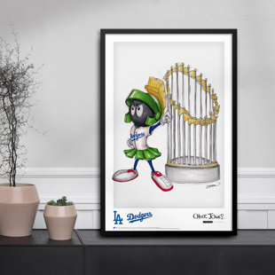 S. PRESTON ART + DESIGNS World Series Marvin The Martian Washinton Nationals Art Poster By S. Preston
