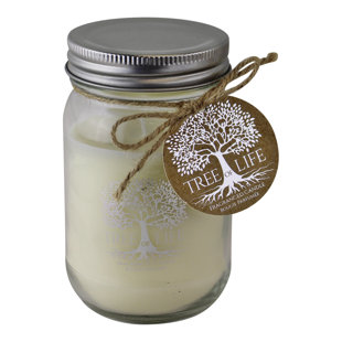 GEKO PRODUCTS Sandalwood Scented Jar Candle with Glass Holder