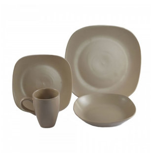 COLORUS CHINA Mettie 16 Piece Dinnerware Set, Service for 4