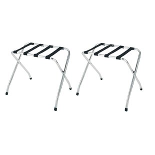 COSMOPOLITAN FURNITURE Folding Metal Luggage Rack (Set of 2)