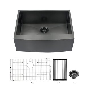 SARLAI 24"L x 21"W Single Bowl Farmhouse Stainless Steel Kitchen Sink