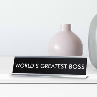 DESIGNS BYLITA World's Greatest Boss Novelty Sign