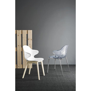 CALLIGARIS Saint Tropez Stackable Chair with Plastic Shell and Metal Base