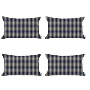 MIKE&CO. NEW YORK Houndstooth Reversible Pillow Cover (Set of 4)