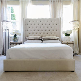 CANORA GREY Schaffner Upholstered Wingback Bed