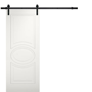VDOMDOORS Mela Paneled Manufactured Wood Barn Door with Installation Hardware Kit