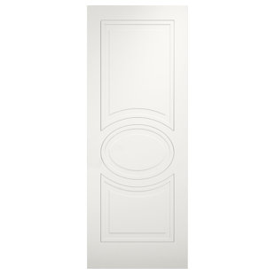 VDOMDOORS Mela Paneled Manufactured Wood Solid Standard White Door Slab