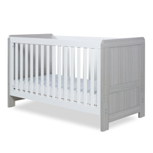 ICKLE BUBBA Pembrey Cot Bed - Ash Grey & White